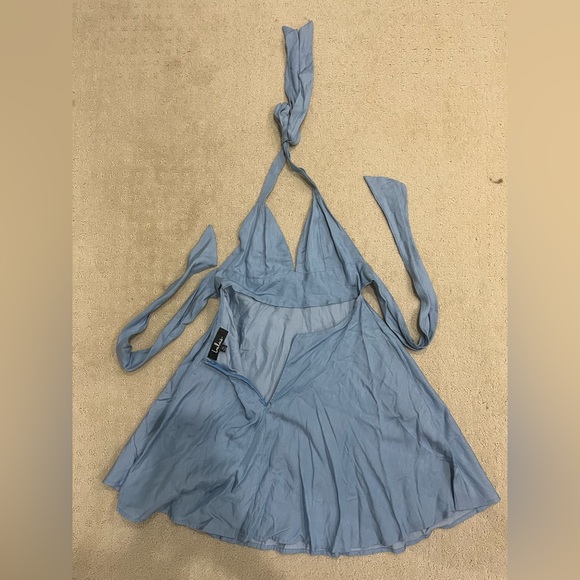 Lulus Chambray Tie Back Dress - Picture 4 of 4